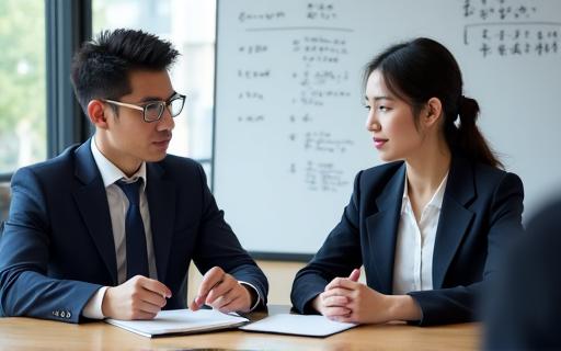 ビジネス会議で話す専門家